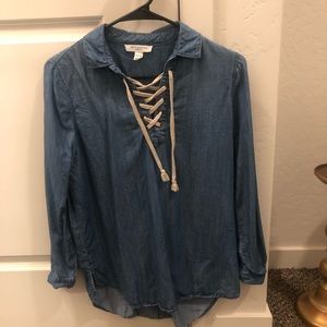 Long denim shirt